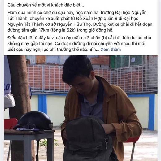 Chia sẻ của anh tài xế trên mạng